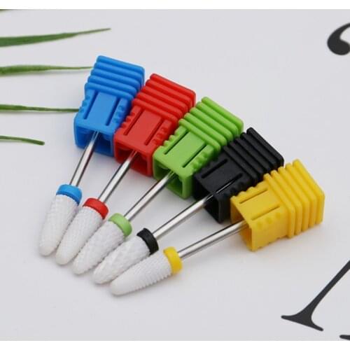 5 Types Ceramic Diamond Milling Cutter Nail Drill Bit Electric Nail Mills Cutter for Manicure Machine Nail Files Accessories