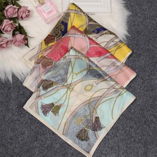 53CM Small Square Silk Scarf Office Lady Fashion Hairband