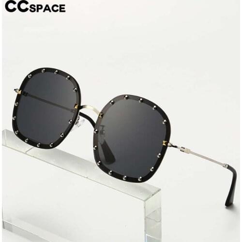 53198 Punk Rivet Round Brand Sunglasses Designer 2021 Fashion Mens and Womens Anti-Uv Retro Glasses