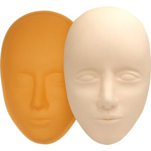 5D Facial Training Head Silicone Practice Permanent Makeup Lip Eyebrow Skin Mannequin Doll Face Head