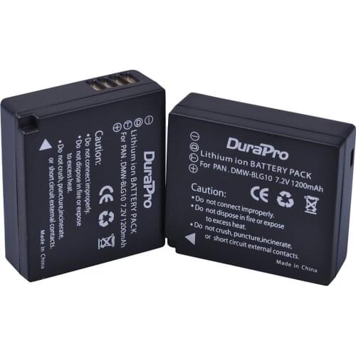 2 x DuraPro DMW-BLG10 DMW BLG10 BLG10 Camera Battery for Panasonic LUMIX GF5 GF6 GX7 LX100 GX80 GX85 D-Lux (Type 109) Bateria