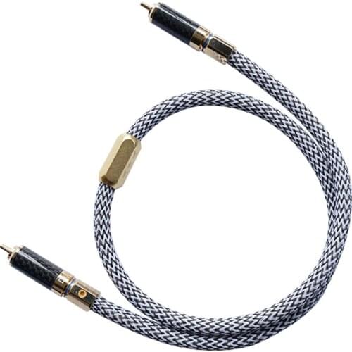 Four core silver plated Pure Copper HiFi Audio cable RCA interconnect cable Audiophile RCA TO RCA Audio Cable
