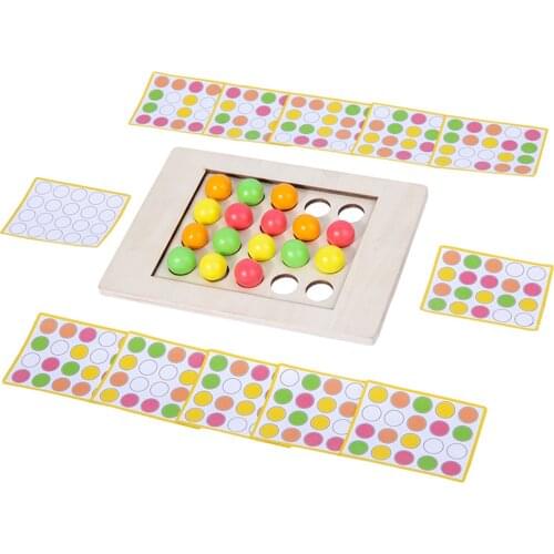 Kids Finger Balls Educational Wooden Board Game Parent-Children Interactive Game Toy Cultivate Childrens Color Amiable