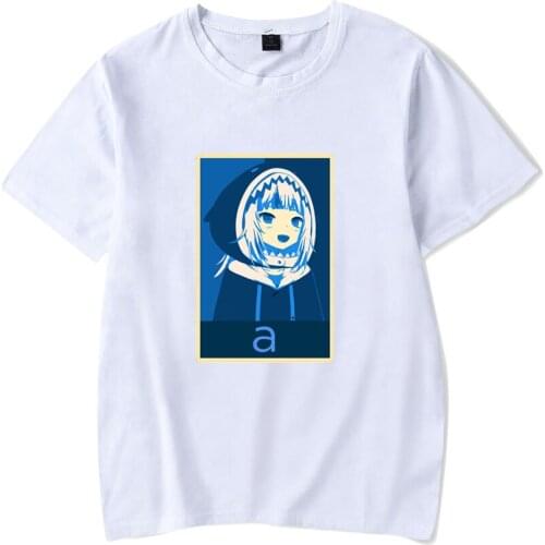 2021 Hololive Gawr Gura T shirt Harajuku Men Women Casual t shirt short sleeve summer Streetwear Tees Oversized Tops