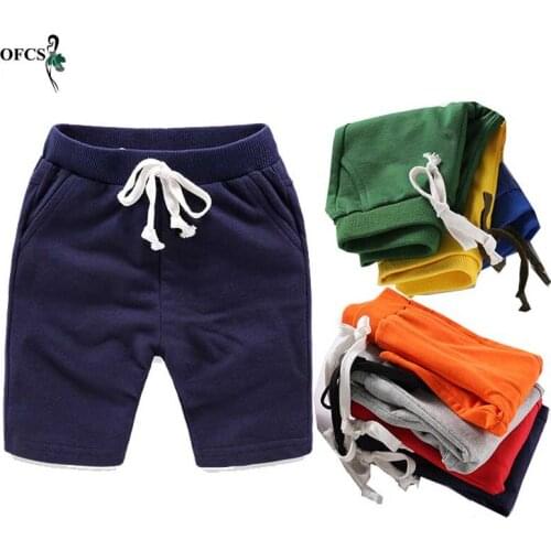 Children Summer Shorts Cotton Solid Elastic Waist Shorts For Boys Girls Brand Sports Pants Toddler Panties Kids Beach Clothing