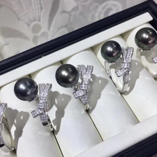 Hot Design 925 Sterling Silver Finger Ring Settings Adjustable Ring Findings Parts Fittings Accessories for Pearls Stones Beads