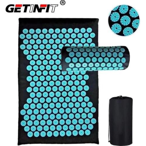 Getinfit Fashion Acupressure Mat Massage Yoga mat Relieve Stress Pain Mat Relief Stress Body Massage Mat Massage Pillow Set