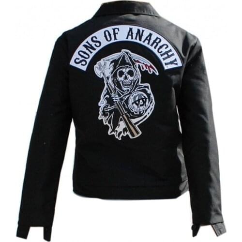 Sons of Anarchy Samcro Jax Cosplay Jackets Mens Winter Warm Coat Sons of Anarchy Jax Black Zipper Jacket Coat For Male Halloween