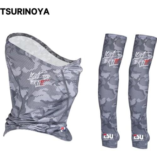TSURINOYA Fishing Mask Breathable Head Neck Arm Sun UV Protection Pesca Headwear High Elasticity Quick Dry Sleeves Sport Scarf
