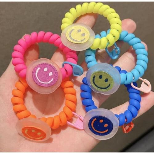 Cute Cartoon Elastic Hair Band Korea Hair Tie For Women Hair Accessories Crystal Rubber Band For Hair Scrunchies