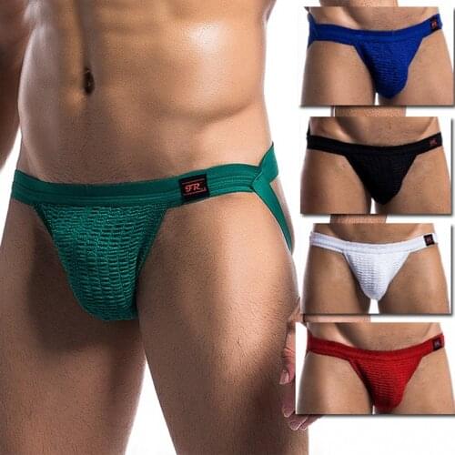 Mans Underwear Jock Strap Wetlook Erotic Open Butt Male Thong G-string Gay Tanga Hombre String Homme Sports Lenceria Panties