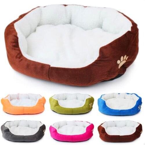 Soft Pet Dog Nest Puppy Cat Bed Fleece Warm House Kennel Plush Mat 4 Colors Pet Products Small Dog Bed cama para cachorro