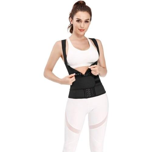Waist Trainer Vest Neoprene Sweat Shapewear Body Shaper Women Slimming Sheath Belly Reducing Shaper Workout Trimmer Belt Corset