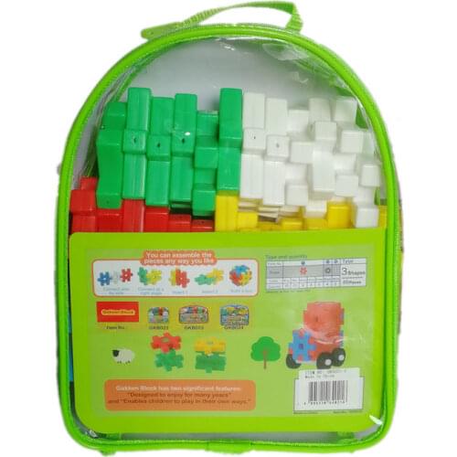 Gkb021 educational building block childrens toys 46 large particle building blocks with wheels