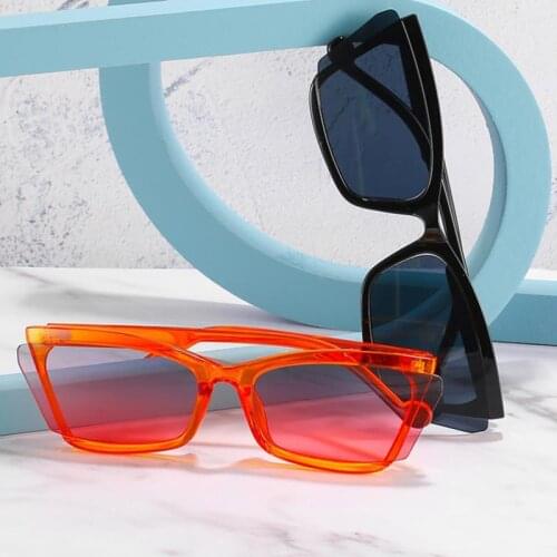 Red Clear Shades Glasses Vintage Fashion Square Sunglasses Women Luxury Brand Designer Sun Glasses Female Lady Eyeglass