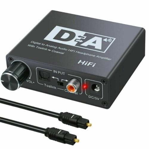 192KHz Optical Toslink Coaxial Bi-directional Switch Digital to Analog Audio Adapter Audio Video Cable Adapter Locking Cable