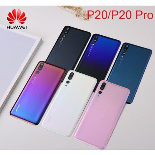 Original Huawei P20/P20 Pro Glass Back Housing Battery Cover Phone Rear Door Case + Camera Lens For CLT-AL00 Repair Replace Part