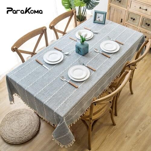 Parakoma Linen Tablecloths On The Table