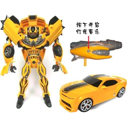 Transformation Robot Mighty God of War with Music Light Function Autobots Figures Deformation Car Model Collections