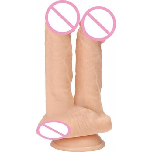 Hot Sale Sex Toys Wear Double-headed Penis Huge Dildo Anal Plug Unisex Adult Products Vibrador Realista Big Black Large Dildo