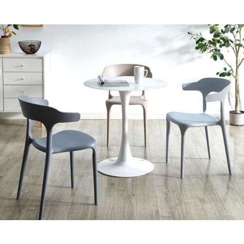Modern and simple negotiation table and chair Nordic balcony leisure reception coffee milk tea shop small round table