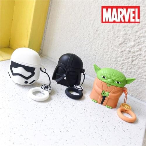 Starwars The Mandalorian Boba Fett Case For Airpods Anime Figurine Earphone Protected Cover Shell For Boys Airpod Pro / 2