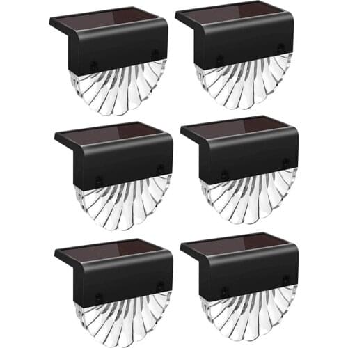 Solar Lights Outdoor,6 Pack Solar Step Light Waterproof Solar Step Light Used For Railings, Terraces, Stairs, Garden