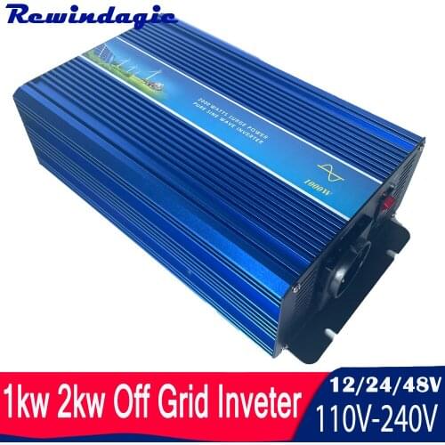 Top Quality 1000W 2000W Off Grid 12V 24V 48V To 110v 220v 230v 240v Watt Pure Sine Wave Caravan Car Power Inverter