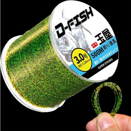 WALK FISH 500M 3D Invisible Line Super Strong Nylon Line Speckle Spoted Thread Line Fishing Line Monofilament Carp Fishing Line