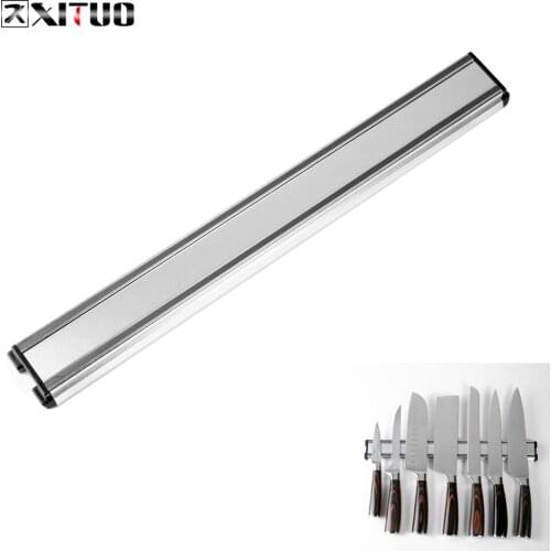 XITUO Aluminum Alloy Kitchen Knife Holder High Quality Kitchen Chef Knife Cleaver Magnetic Home Hotel Kitchen Metal Tool Holder
