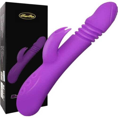 Heating Dildo Telescopic Vibrators G Spot Vagina Massager Masturbation AV Stick Tongue Double Vibrating Oral Sex Toys