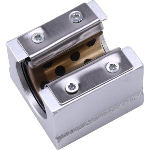 1Pcs SBR16UU Graphite Copper Sleeve Slider Oil-Free Self-Lubricating Block For SBR16 CNC Parts