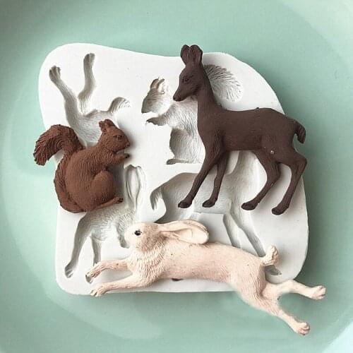 1 * Animals Silicone Fondant Mold Cookie Cutter Tortendeko Marzipan Mold