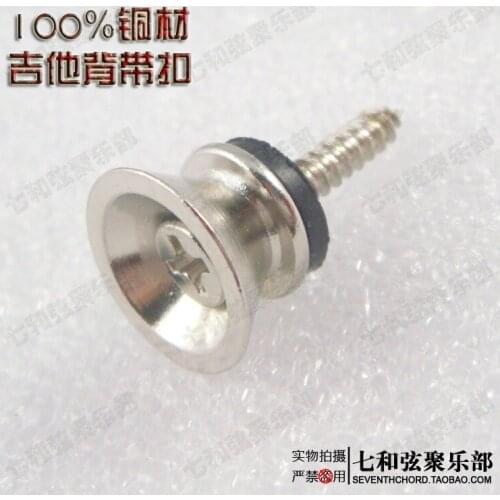 10pcs Chrome brass material Electric Bass Guitar Strap Lock End Pins/pegs,Strap Buttons for Acoustic Guitar parts