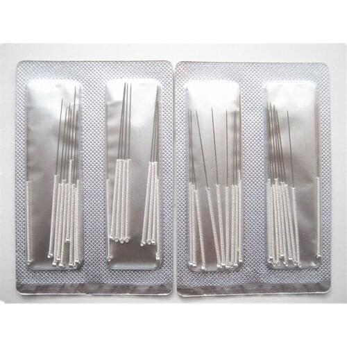 200 pcs silver surface acupuncture needle huanqiu non-disposable sliver handle acupuncture needle 10 boxes
