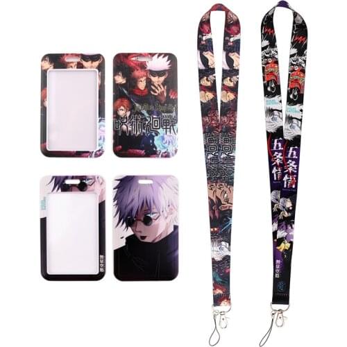 24pcs/lot MD598 DMLSKY Anime Card Holder ID Holder Man Woman Bus Card Holder Staff Card With Lanyard
