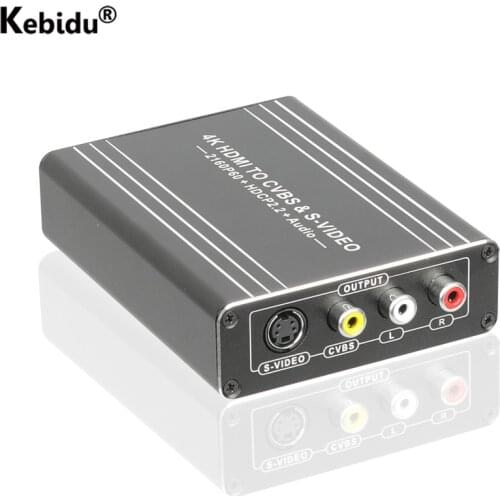 4K 60hz 576i 480i HDMI-compatible TO AV + SVIDEO Adapter FHD CVBS Video AUDIO 3 RCA Converter HDCP2.2 1080p Support NTSC PAL