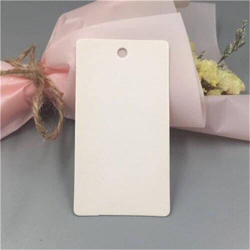 500Pcs Rectangle Shape Blank Paperboard Tag for Jewelry Boxes Clothes Tag Products Price Tags Instruction Hang Tags Customized