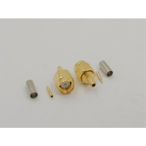 500pcs SMA male plug crimp RG174 RG316 LMR100 cable RF connectors