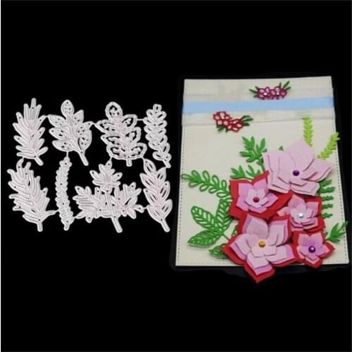 8pcs flower leaves Greeting Cards making metal cutting dies Scrapbook Craft Dies