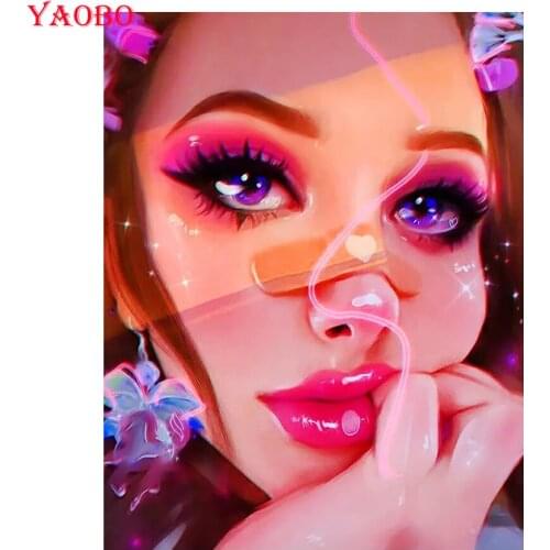 Diamond Painting Cartoon Anime Girl Diamond Embroidery puzzle Cross Stitch full Diamond Painting Rhinestones Mosaic Home Decor