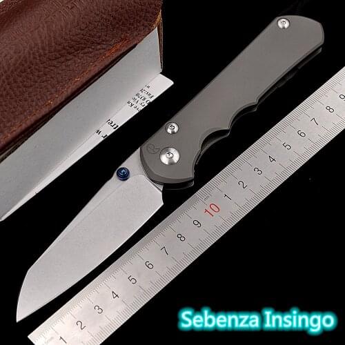 JUFULE Newest Large Sebenza Insingo Mark S35vn Titanium handle folding fruit pocket camping hunt EDC tool kitchen knife