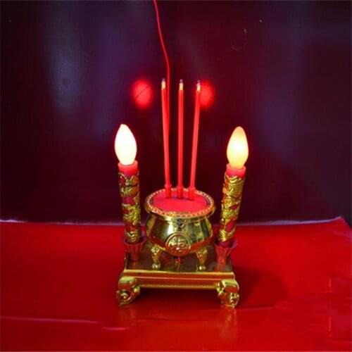 Buddhist Supplies Electric Incense Candle Joyous Amass Fortunes Candle Decoration Temple Consecrate Buddha Decoration Lamp