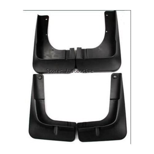Black ! Front + Rear Mud Guard Mudguards Splash Flaps 4 Pcs For Mitsubishi Outlander 2015 2016 2017