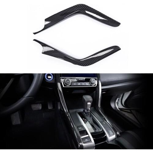 Car interior carbon fiber central control decorative stickers modified accessories supplies For Honda Civic 10th 2016-2020