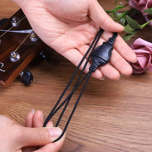 Soldier Guitar Neck Strap Holder Button Safe Lock for Electric Acoustic Classic Guitar Bass Guitar Accessories Black