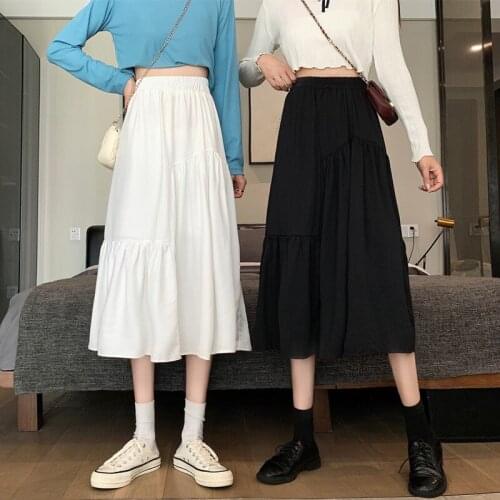 Cheap wholesale 2021 spring summer autumn new fashion casual sexy women Skirt woman female OL mid length skirt long skirt Vy8559