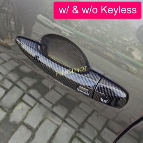 For 2020 2021 2022 Nissan Sentra Carbon Fiber Exterior Door Handle Strip Cover Trims