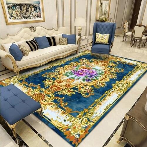 Home Decor Living room carpet European classical carpet Bedroom room carpet Kitchen Bathroom Soft Non-slip washable floor mat
