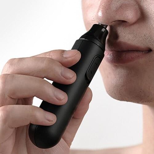 Electric Curved Cutter Nose Hair Trimmer ABS Ear Neck Eyebrow Nose Hair Shaver for Home